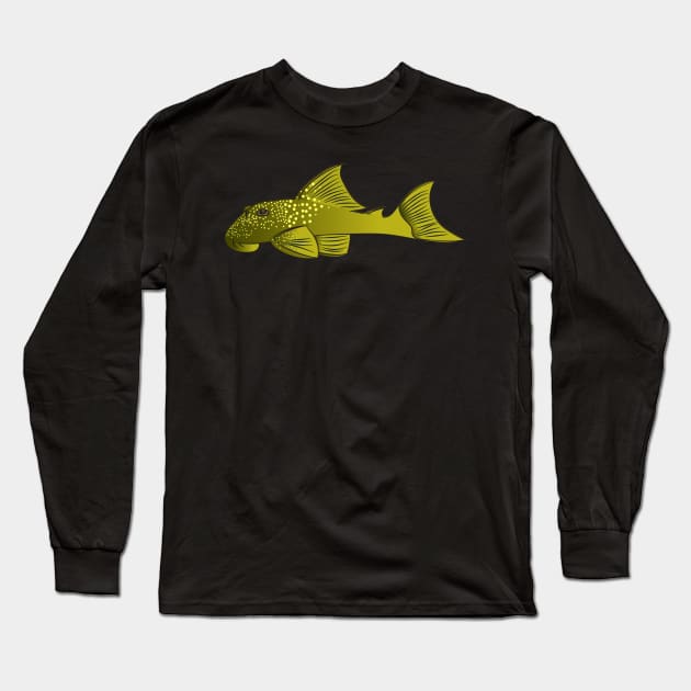 Green Phantom Pleco Long Sleeve T-Shirt by Robomonster Graphics